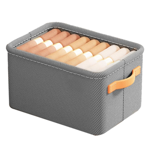 Multi-Functional Closet Organizer,Steel Ring Storage Box, Fabric Folding Bedroom Wardrobe Clothes Box B