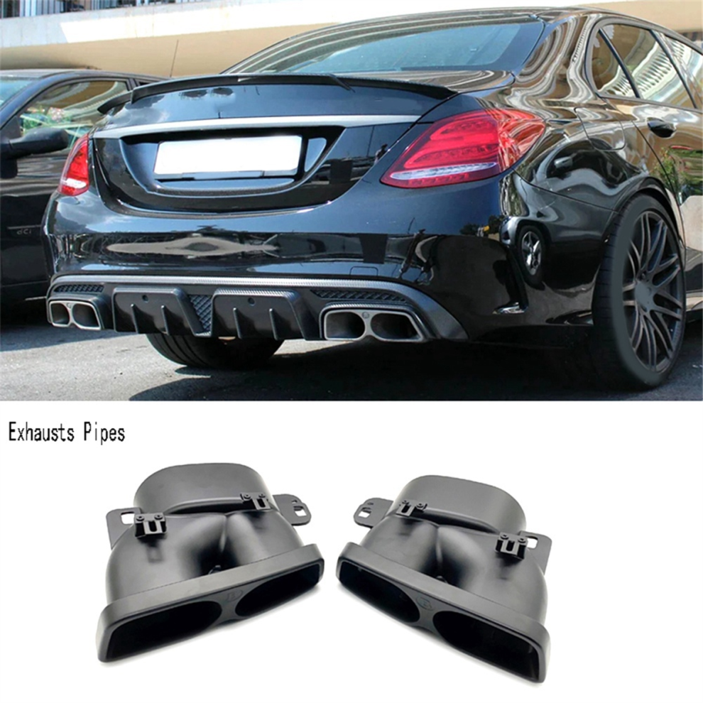 2X Exhausts Pipes For C63/S W204 S W205 W212 W213 W222 C205 15-18 Car Quad Exhaust Muffler Tips Tailpipe 4852514362176