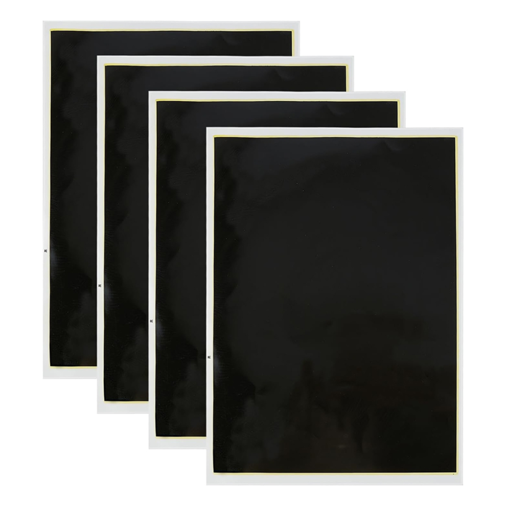 4 Pcs Black Laser Engraving Marking Paper, 39X27cm Dimming Paper Test Focus For Glass, Metal Ceramic 4852514360875