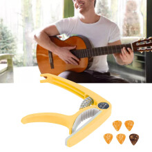 Vollständiges Kapodaster-Set mit 5 Plektren – geeignet für Gitarre, Ukulele, Banjo, Mandoline