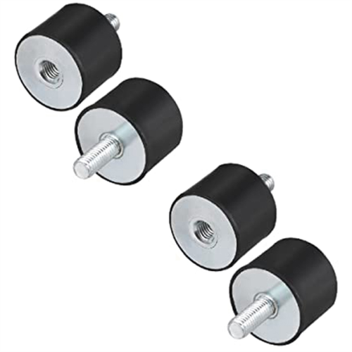 4Pcs M8 Thread with Studs 40mm x 30mm Cylindrical Rubber Mounts, Vibration Isolators Steering Damper 1