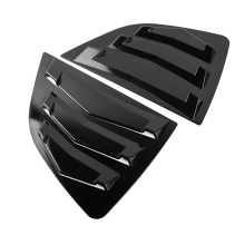 Black Rear Side Vent Quarter Window Louver Shutter Cover for Fit Jazz 2014-2019