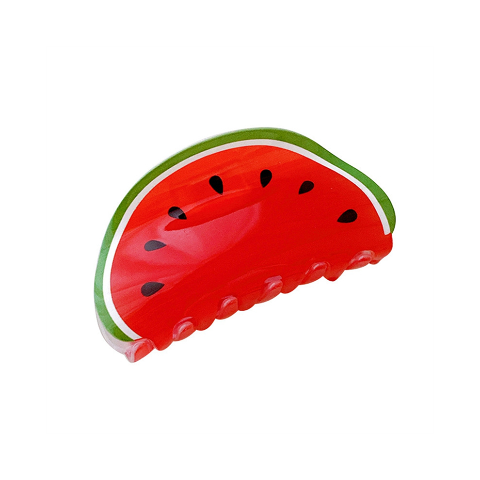 Tauoh Watermelon Fruit Shaped Hair Claw Clip Jaw Barrettes Hairpins Ponytail Holder Decor Accessories For Women Girls