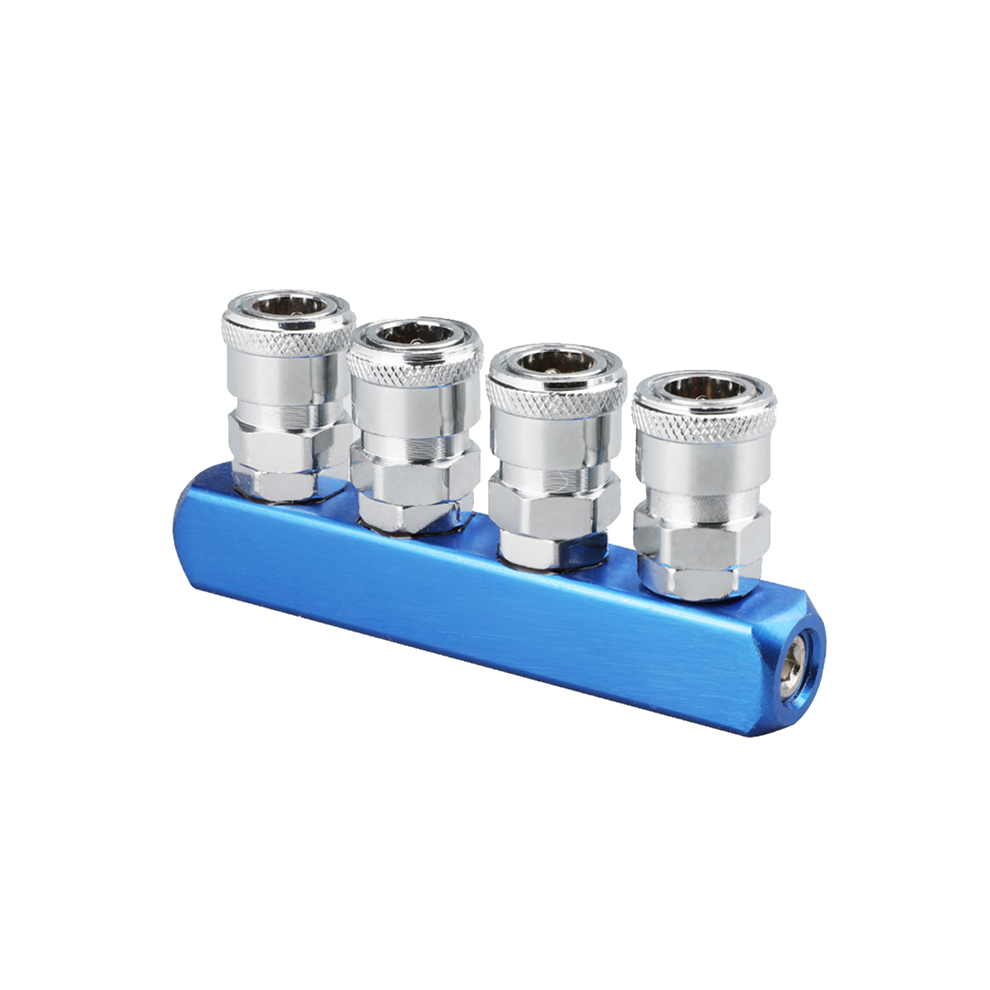 Pneumatic Distributor 4 Way Air Hose Quick Connect Coupling Tool 1/4 Thread 4854061044536