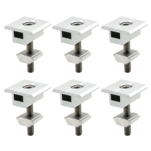 Pack Of 10 Solar Panel Brackets Centre Clip 30 Mm T Shaped PV Module Bracket Height-Adjustable for RV Roofs
