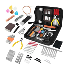 79Pcs Guitar Tool Kit, Accessories Repair Kit with String Plectrum Bridge Pins Gauges