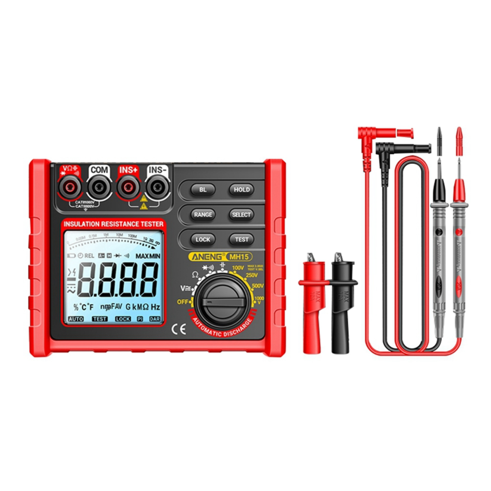 Mh15 Insulation Resistance Multifunctional Digital Meter Automatic Discharge Voltage Lcd Megohmmeter Tester Tools 4854061052098