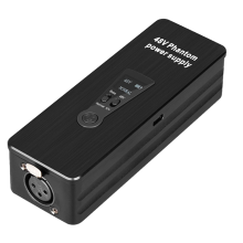 Phantom Power Supply 48V Microphone Amplifier Rechargeable Portable for Condenser Microphones Preamp Record Studio