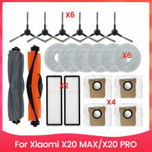 Set di 20 pezzi di ricambio per aspirapolvere, spazzola, sacchetto antipolvere, filtro e panno per mocio per X20 MAX PRO
