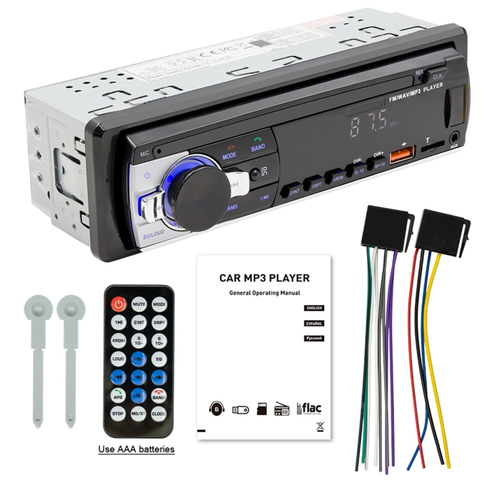 Tauoh Car Radio 1 Din Stereo Player Digital Bluetooth Mp3 Fm Audio Music With In Dash Aux Input