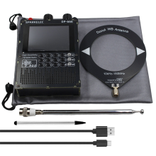 Radio DP-666 ad alta sensibilità TEF6686 a banda intera FM AM LW MW SW a onde corte ESP32 RDS Schermo touch IPS da 2,8 pollici Nero