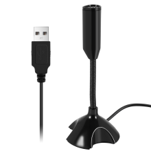 Mikrofon USB z elastyczną redukcją szumów do komputera stacjonarnego, laptopa, stojaka