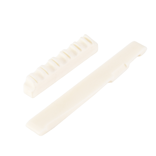 1Set Bone Bridge Saddle And Nut For 6 String Acoustic Guitar 1