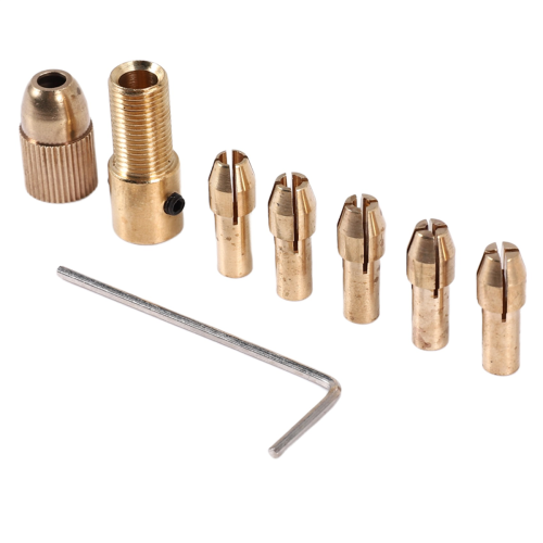 8Pcs 0.5-3mm Small Electric Drill Bit Collet Mini Twist Chuck Tool Kit 2