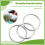 60 Pcs 20mm Outside Dia Universal Split Key Rings Keychain Holders 6