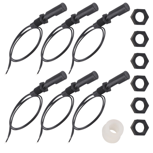 6 Pieces Side Mounted Horizontal Liquid Float Switch Water Level Sensor 2