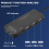 Adattatore per microfono e cuffia con scheda audio esterna 7.1Ch USB 2.0 Hub a 3 porte per PC, nero 8