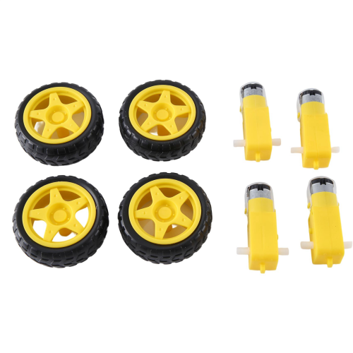 pezzi per ruote in plastica per robot per auto intelligenti con motoriduttore CC 3-6 V 1