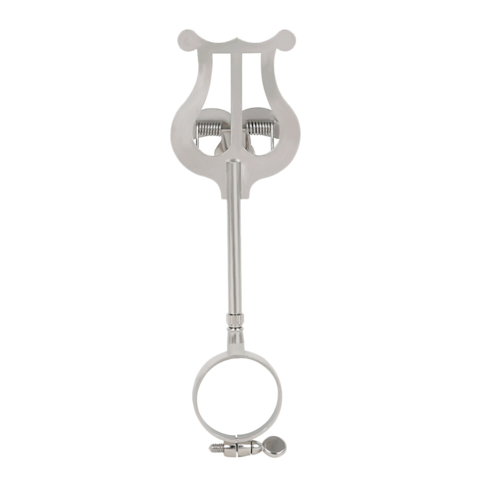 Clarinet Sheet Music Clip Clamp-On Holder Lyre Brass Musical Instrument For Tuba Parts Silver 4854061065449