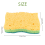 Non-Scratch Cellulose Household Kitchen Sponges, Dishes 5 Packages ,Multi-Use Dish Scrubber for 8