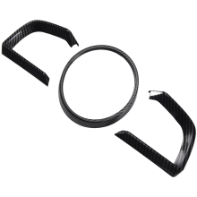 voor 3 Axela 2014-2018 Carbon Fiber Dashboard Interieur Instrumentenframe Cover Trim