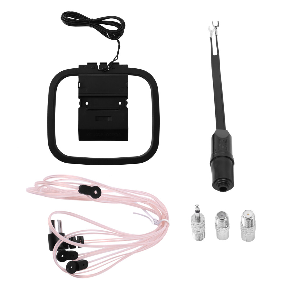 Fm Antenna For Indoor Stereo Receiver, Universal 75 Ohm/300 Ohm Am Radio Kit With Converter 4854061073161