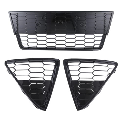 3Pcs Car Honeycombed Front Bumper Lower Grille Grills for Focus 2012 2013 2014 1