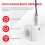 220V Mini Human Body Infrared Sensor Switch LED Flood Light PIR Motion Adjustable White 9
