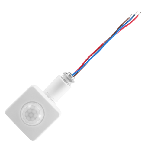 220V Mini Human Body Infrared Sensor Switch LED Flood Light PIR Motion Adjustable White 1