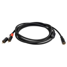 Cavo adattatore Y Subwoofer 1X a 2X RAC Audio 1 2 Cavo amplificatore di potenza, 5 metri