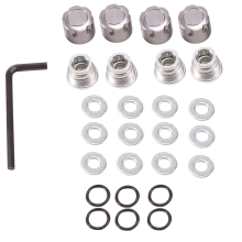 4 sztuki aluminiowych nakrętek zabezpieczających środek koła, metalowe nakrętki do kół Axial SCX10 TRX4 1/10 RC Crawler, srebrne