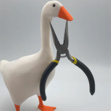 Magnetische gans sleutelhanger schattige woondecoratie kawaii kamer kantoor tafel bureau esthetische grappige sculptuur slaapkamer B