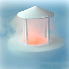 Generatori di umidificatori a ultrasuoni con erogatore di nebbia galleggiante, nebulizzatore, fontana d'acqua per mini piscine e laghetti (nero)