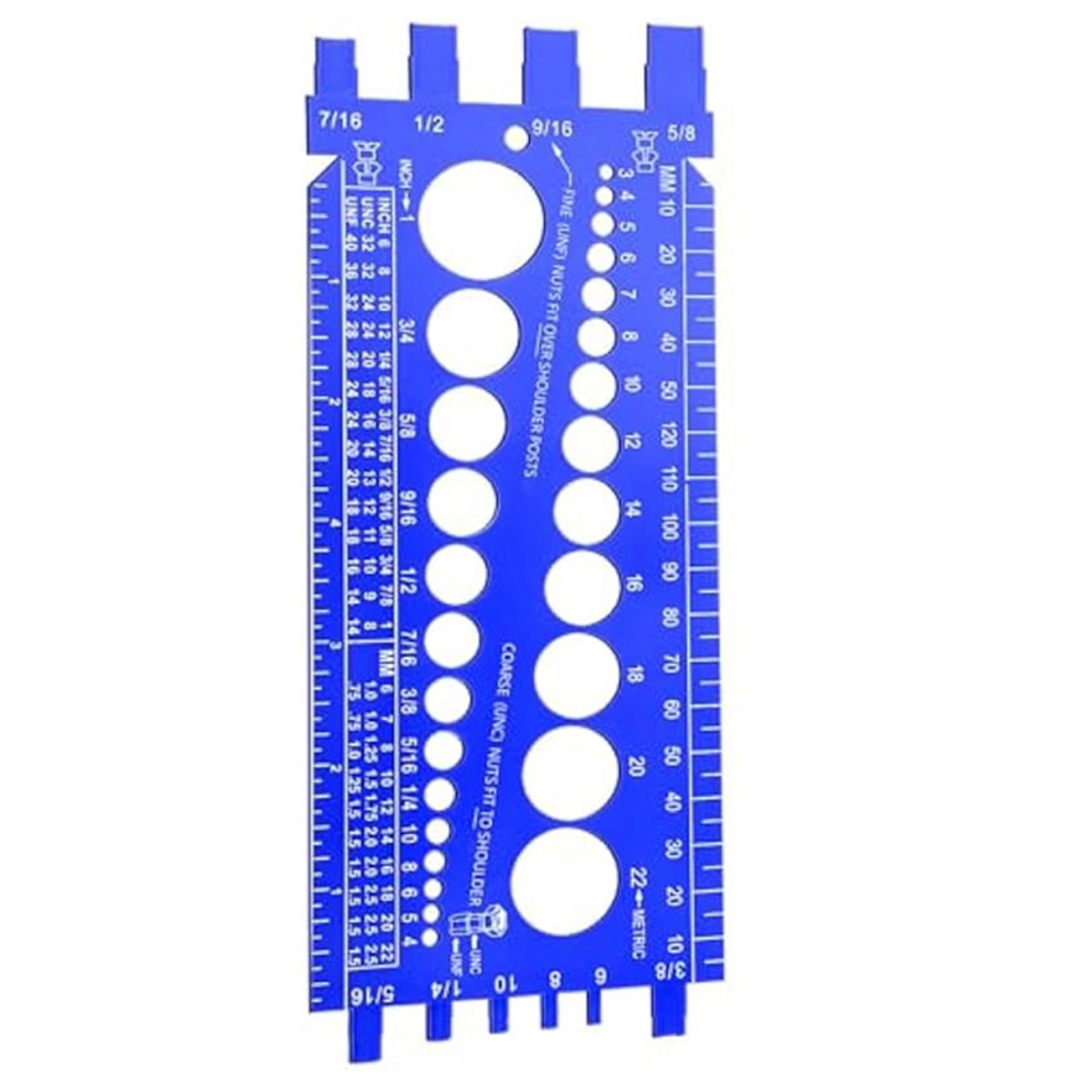 1Pc Nut Bolt Thread Gauge Checker Size And Measure Identifier 4854061091905