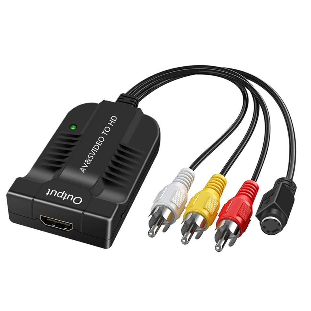 Av-S-Video To -Compatible Adapter S-Video In Av Cvbs Video Converter Output 720P/1080P 4854061089018
