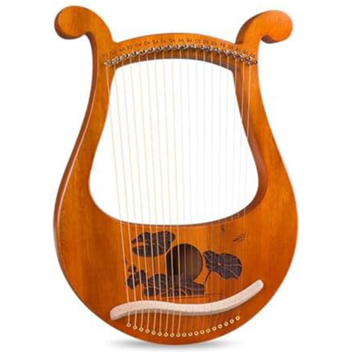 Lyre Harp 19 String Beginners Harp,Portable 19-Tone Small 19-String Musical Instruments Solid Wood 1