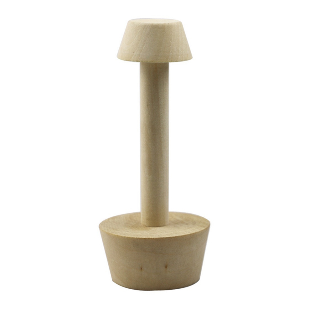 Tauoh Kitchen Gadgets Wood Egg Tart Pusher Double Side Tamper Pastry Wooden Mold