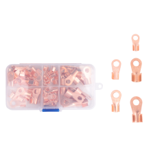 Offene Kupferringkabelschuhe, Draht-Crimp-Steckverbinder-Sortiment-Kit OT 10 A 20 A 30 A 40 A 50 A (70 Stück)