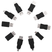 10 szt. OTG 5-pinowy konwerter F/M mini USB męski na żeński Micro-USB