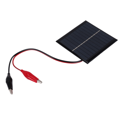 1W 5.5V Solar Cell Epoxy Polycrystalline Panel+Clip For Charging 3.7V Battery System Toy LED Light Study 95*95MM 2