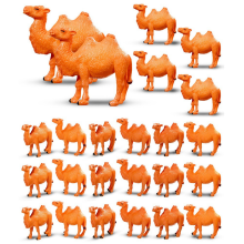 24Pcs Kamel Figuren Miniatur Spielzeug Modelle Tier für Kuchen Topper Hause Desktop Ornamente Dekor