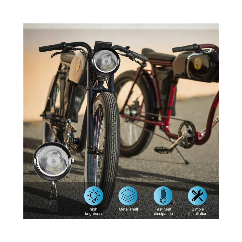 180 Lumen Bright Retro Bicycle/Bike/Cycling Tricycle Led Head Safety Lamp Light 4854061096818