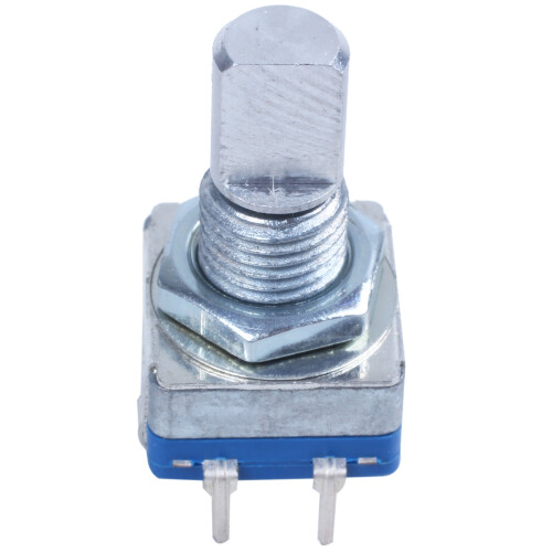 20-point shaft Detents encoder and 360 degree rotary with push button Blue + Silver 2