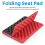 Cuscino per sedia pieghevole in schiuma impermeabile personalizzato, rosso + nero 6