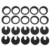 Pasacables negro de 35 mm para mesa de escritorio, 10 unidades