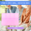 Plastic Rectangle 8 Compartments Medicine Pill Box Pink 5