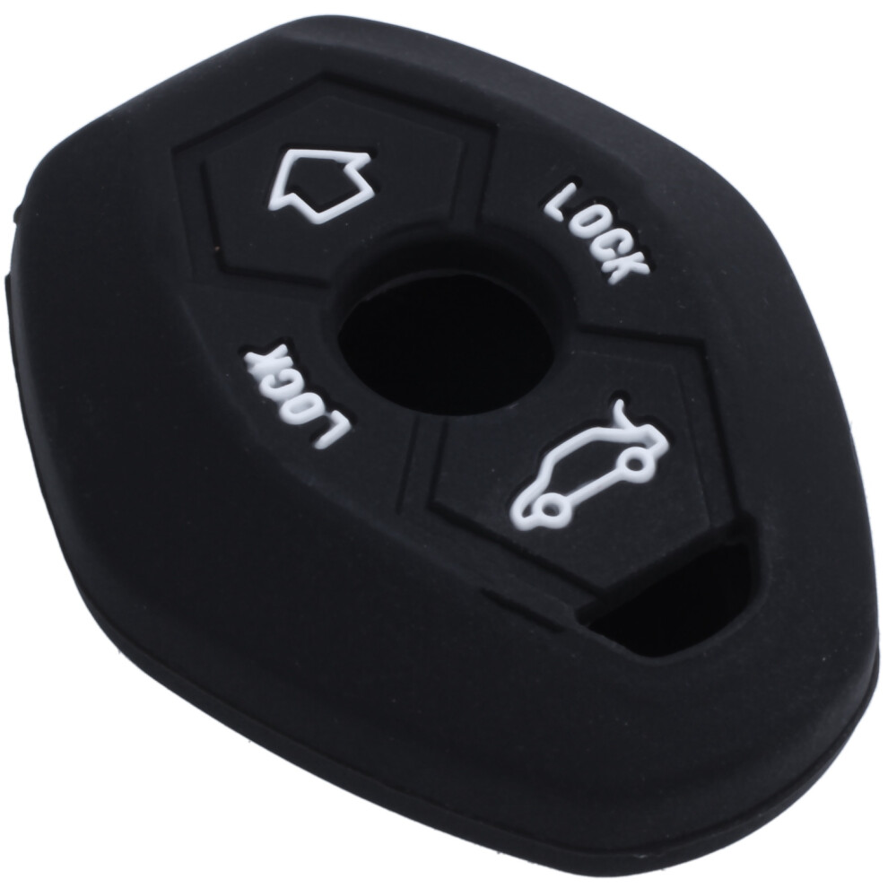 3 Button Remote Key Fob Silicone Case Cover For E46 E39 E63 E36 E81X5 Z3 Z4, Black-image-OPC-PJZBRPW-NEW
