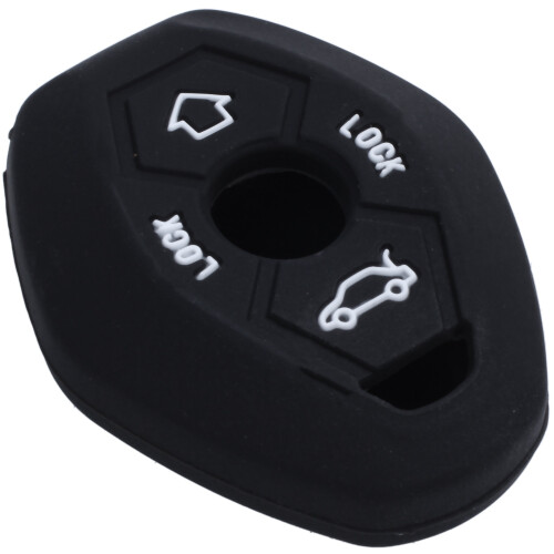3 Button Remote Key Fob Silicone Case Cover For E46 E39 E63 E36 E81X5 Z3 Z4, Black 1