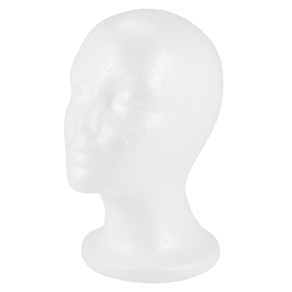 Tauoh Female Foam Mannequin Head Model Hat Wig Display Stand Rack White