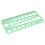 Green Plastic Circles Squares Hexagons Geometric Template Ruler 0-20cm 3